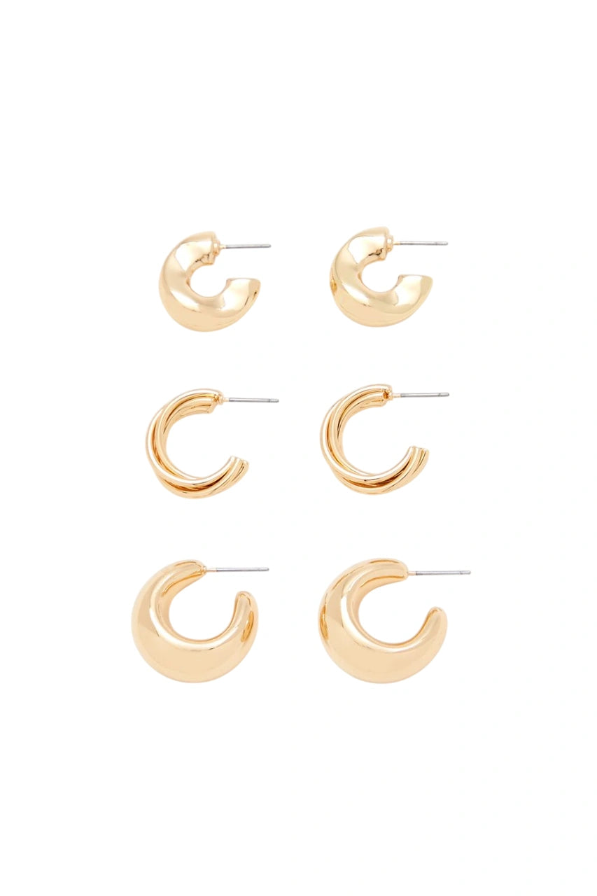 Forever21 -Twisted Hoop Earring Set-Women-sold bt FIG