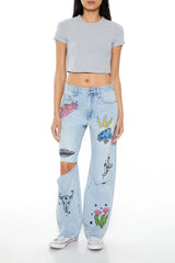 Forever21 -Desert Patch High-Rise Jeans-Women-sold bt FIG