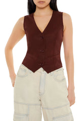 Forever21 -V-Neck Cropped Hem-Women-sold bt FIG