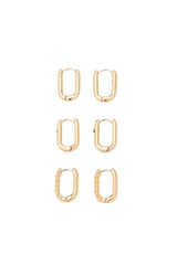 Forever21 -Oblong Hoop Earring Set-Women-sold bt FIG