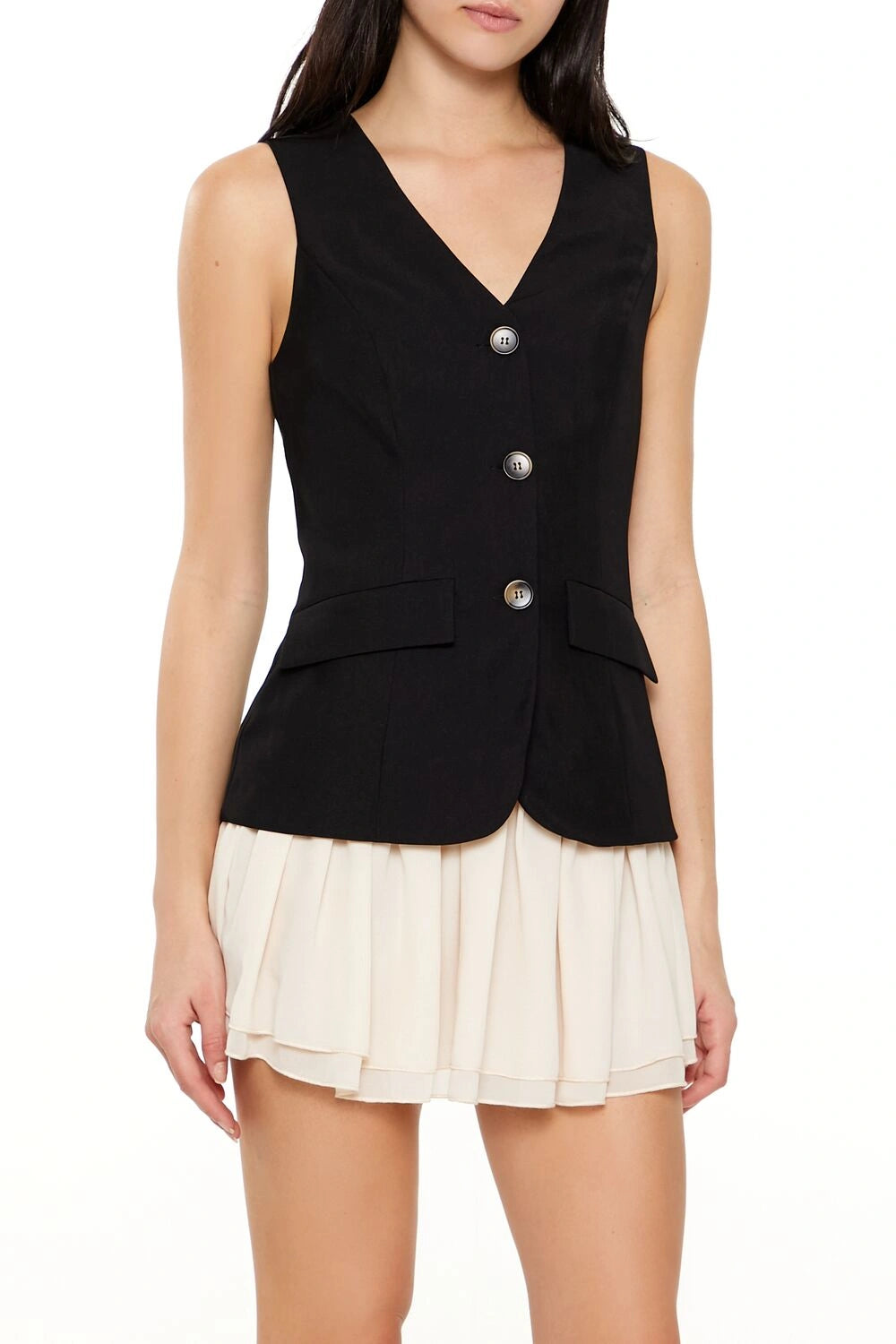 Forever21 -Layered Vest Combo Mini Dress-Women-sold bt FIG