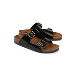 Brio - Buckle  Natural Leather Slippers