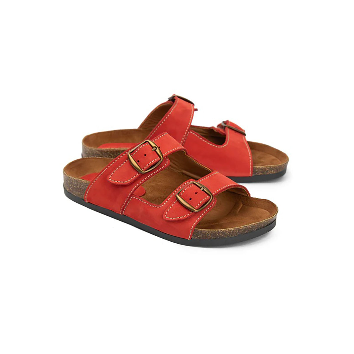 Brio - Buckle  Natural Leather Slippers