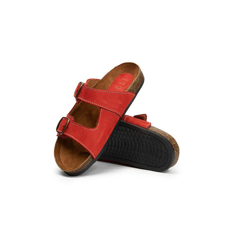 Brio - Buckle  Natural Leather Slippers