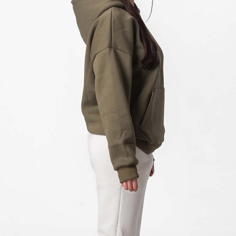 SheChick Oversized Basic Hoodie Army Green