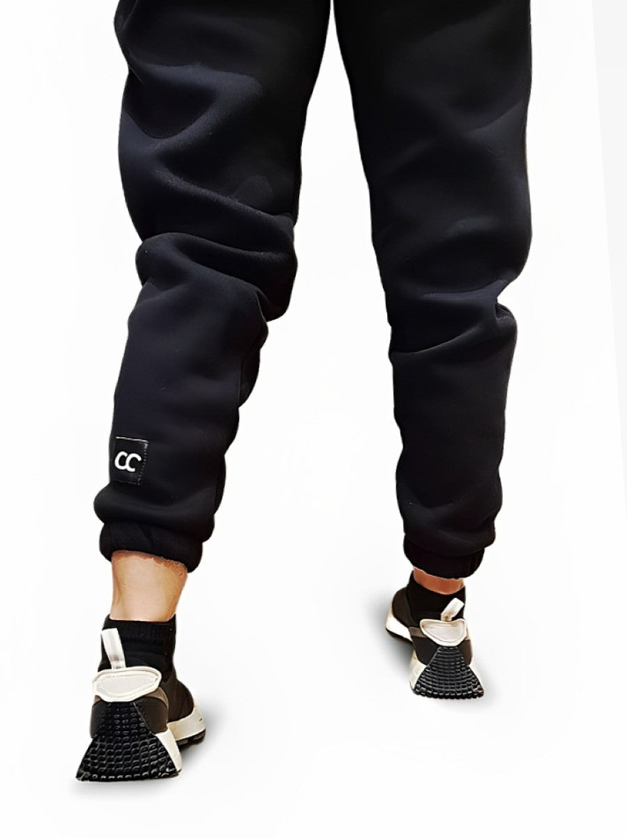 Shechick - Basic Cotton Joggers Sweatpants Black