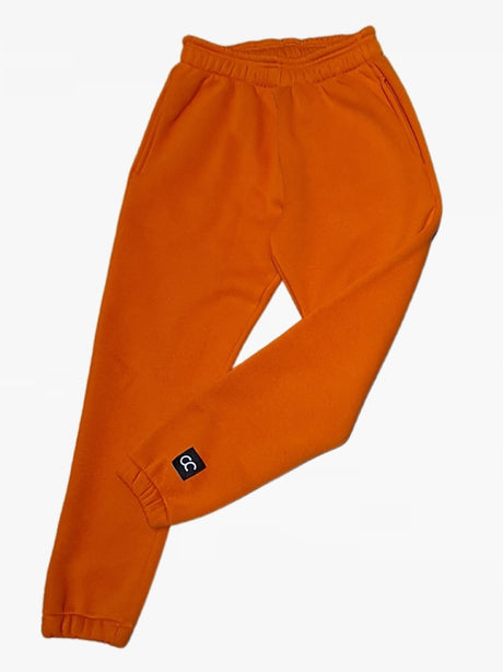 Shechick - Basic Cotton Joggers Sweatpants Popping Orange