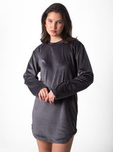 Shechick - Regular Fit Short Lounge Dress Dark Grey
