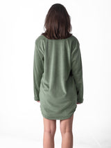 Shechick - Regular Fit Short Lounge Dress Army Green