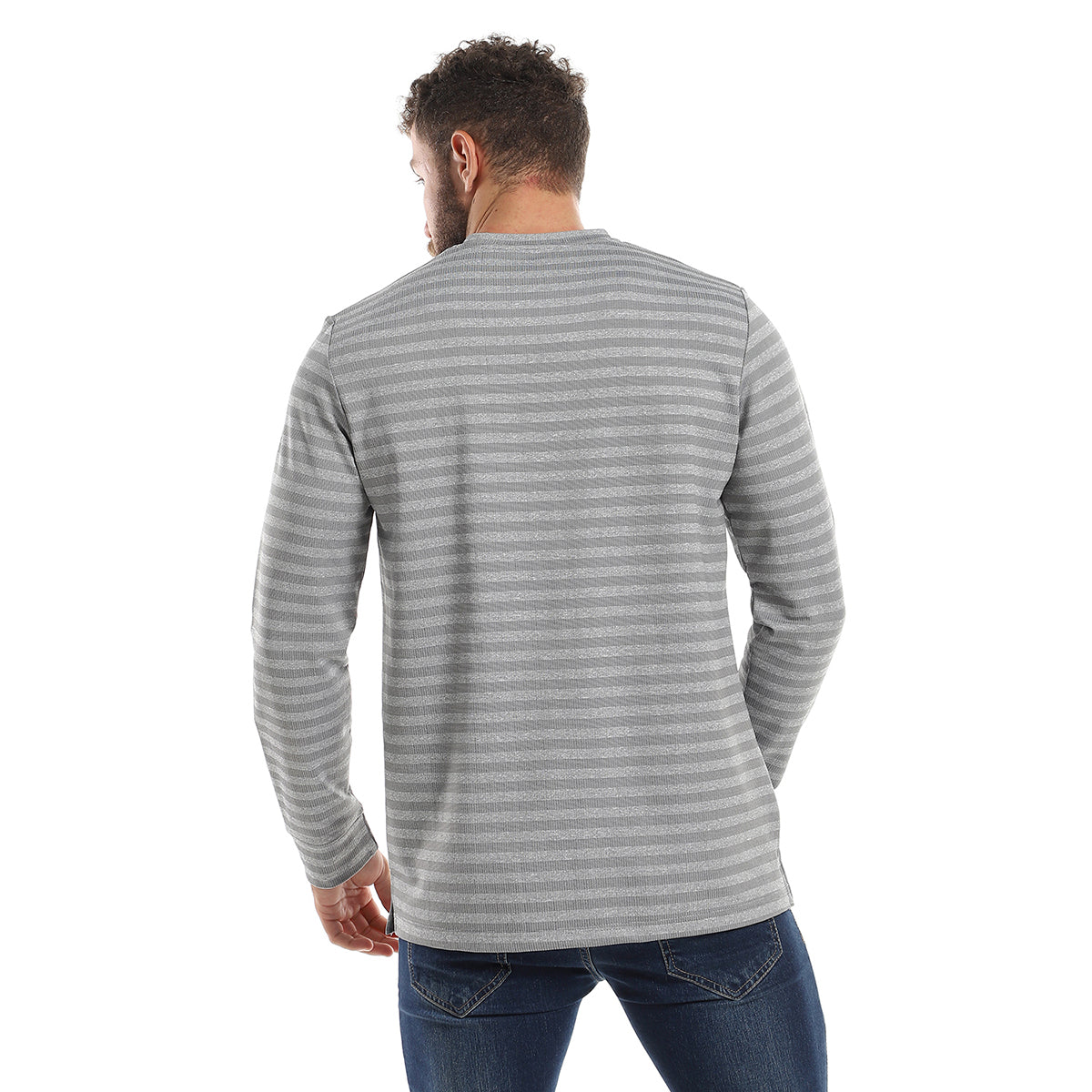 Red circle -  - Lightweight Slip On V-Neck Sweatshirt - Camel