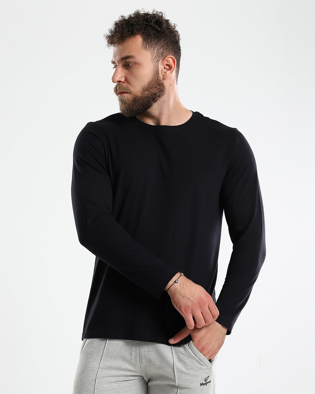 Crew Neck Cotton Long Sleeve
