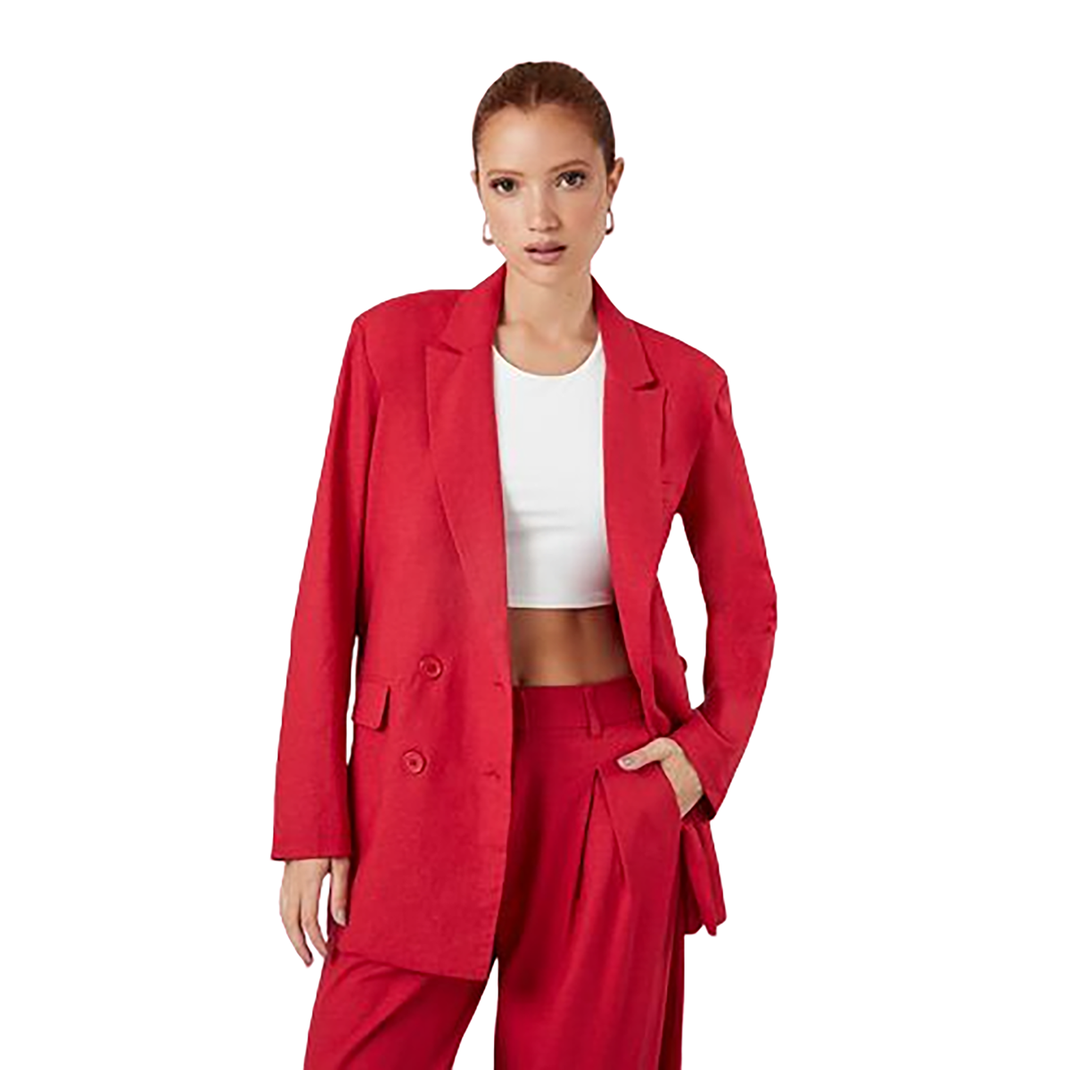 Forever 21 - Double-Breasted Notched Blazer - Sold by FIG