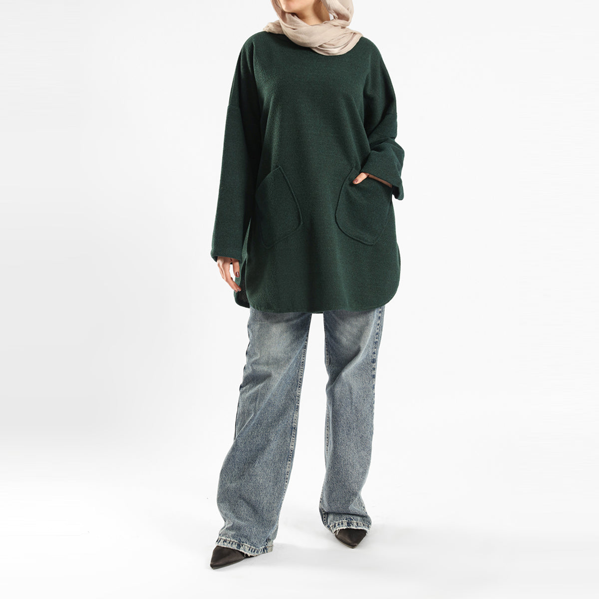 Emalina - Oversized Pocketed Sweater