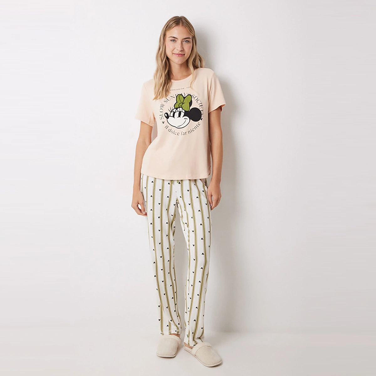 Women Secret	- Minnie Long Pajamas With Short Sleeves for women - sold by FIG