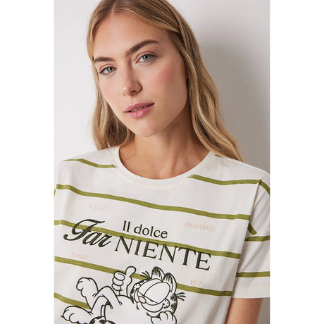 Women Secret	- Garfield Short Sleeve Cotton Long Pajamas for women - sold by FIG