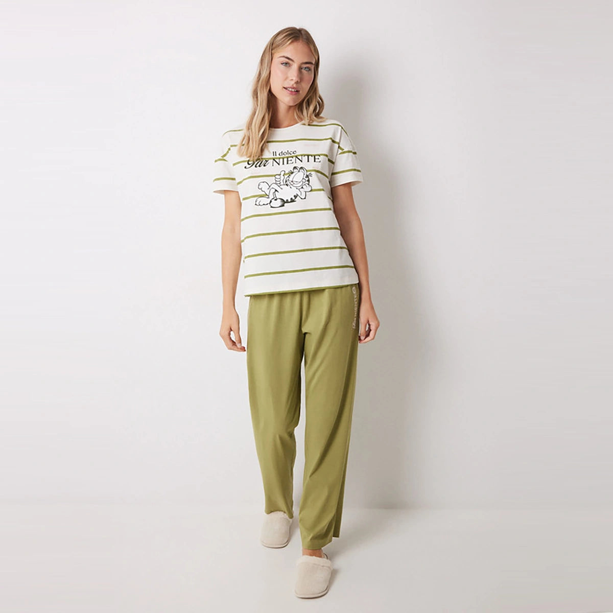 Women Secret	- Garfield Short Sleeve Cotton Long Pajamas for women - sold by FIG