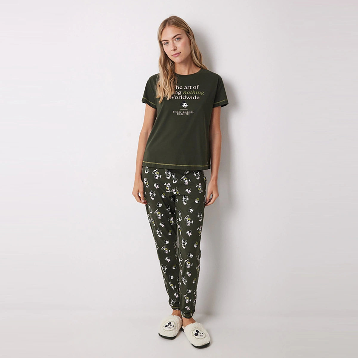 Women Secret	- Mickey & Minnie Short Sleeve Long Pajamas for women - sold by FIG