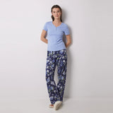 Women Secret	- Cotton Ribbed Pajamas With Blue Flowers for women - sold by FIG