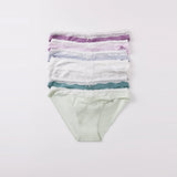 Women Secret	- Pack Of 7 Classic Cotton Panties With Gathers And Lace for women - sold by FIG