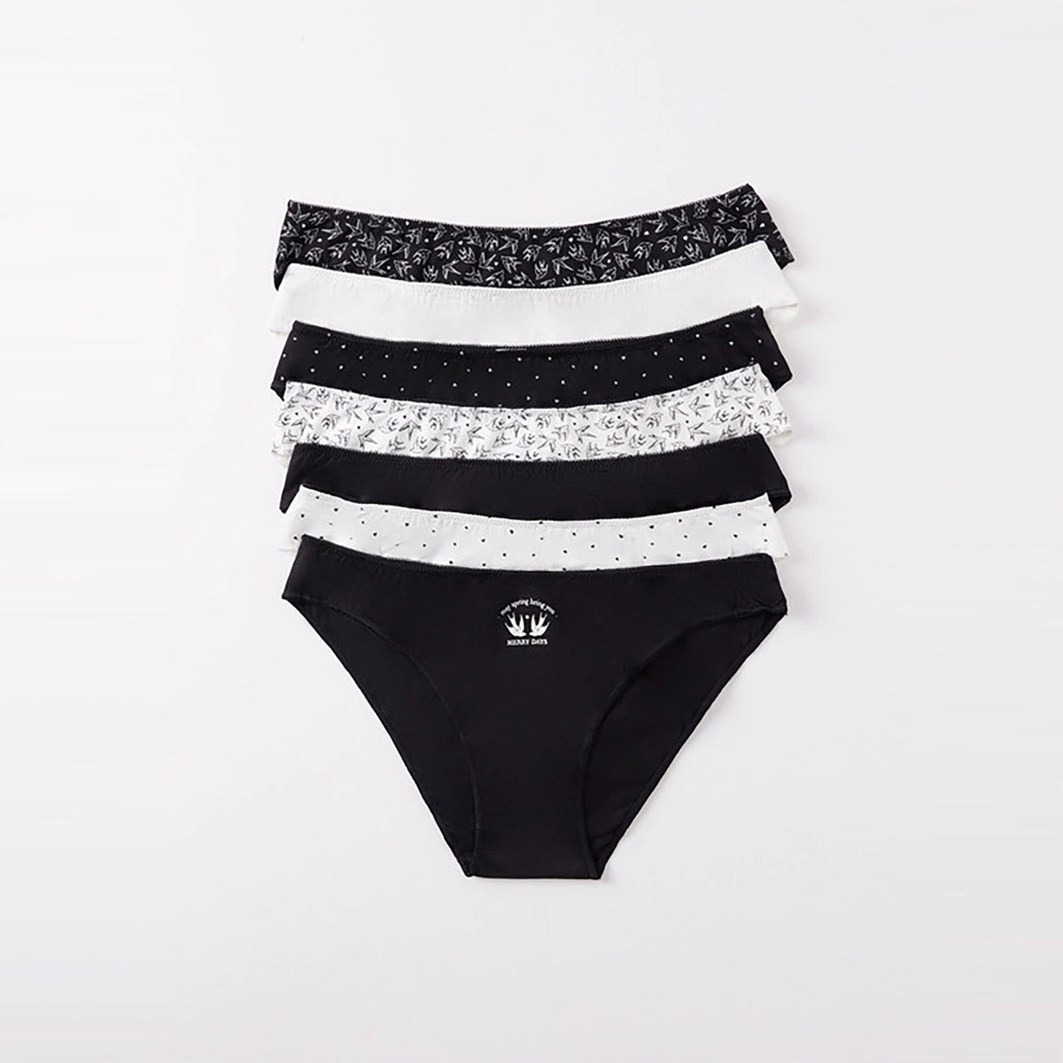 Women Secret	- Pack Of 7 Classic Plain And Printed Cotton Panties for women - sold by FIG