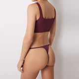 Women Secret	- Microfiber Thong With Print And Lace Strap for women - sold by FIG