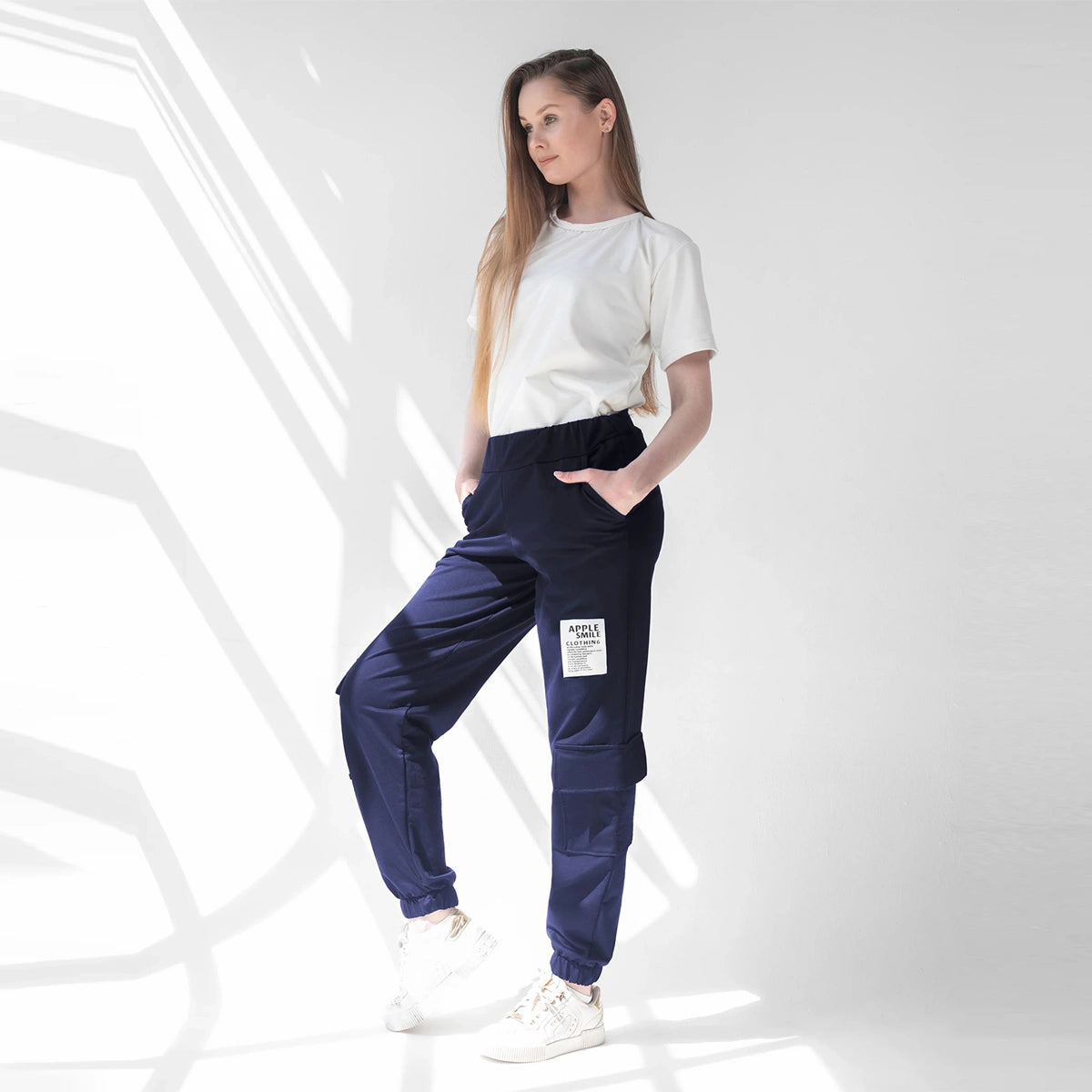 Eva Fashion - Badge Cargo Sweatpants