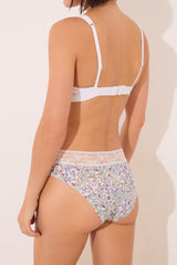 Women Secret-White printed wide pantyhose-sold by FIG