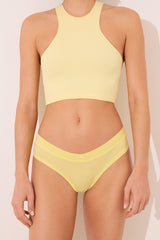 women'secret - Yellow Ruched Wide Brazilian Pantyhose - sold by FIG