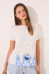 women'secret - Blue soft touch viscose pajamas "Sesame Street" - sold by FIG