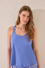 women'secret - Light blue cotton tank top - sold by FIG