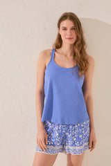 women'secret - Light blue cotton tank top - sold by FIG