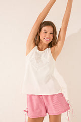 Women Secret-embroidered tank top 100% cotton- sold by FIG