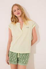 Women Secret-Short-sleeved cotton pyjamas with green print- sold by FIG