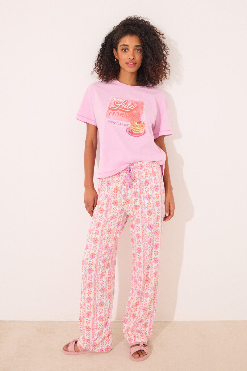 Women Secret-Long lounge pants 100% cotton flowers- sold by FIG
