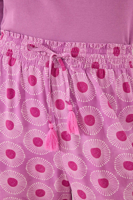 Women Secret-Long viscose trousers with geometric print-sold by FIG