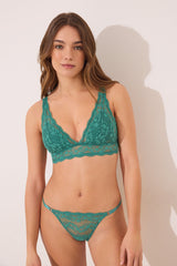 women'secret - Halter neck triangle bra with halter neckline and green lace padding LOVELY - sold by FIG
