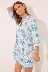 Women Secret-Viscose Sleepshirt with Green Flowers-sold by FIG