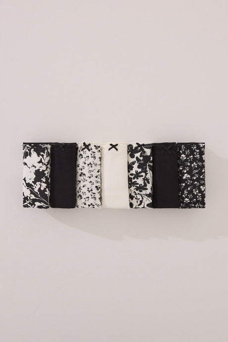 women'secret - Pack of 7 wide cotton panties with mixed print B&N - sold by FIG
