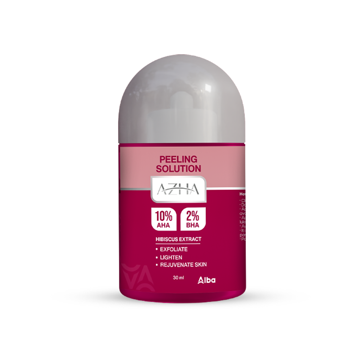 Azha - Peeling Solution for exfoliation, 30ml for an even skin tone in just 4 weeks..