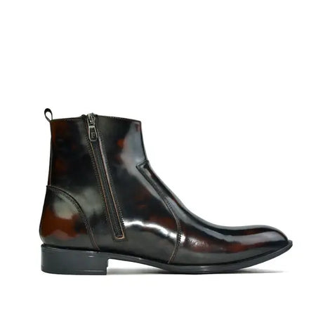 Leazus - Leather Zipper Boot - S-zipup Brown
