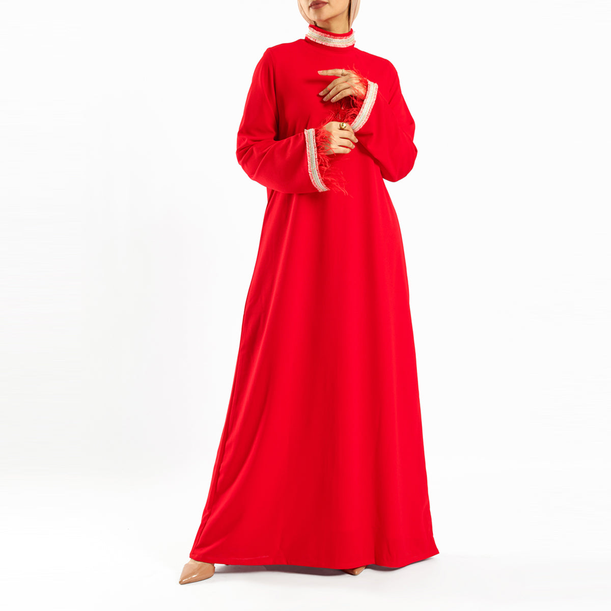 Emalina - Elegant Fur Dress