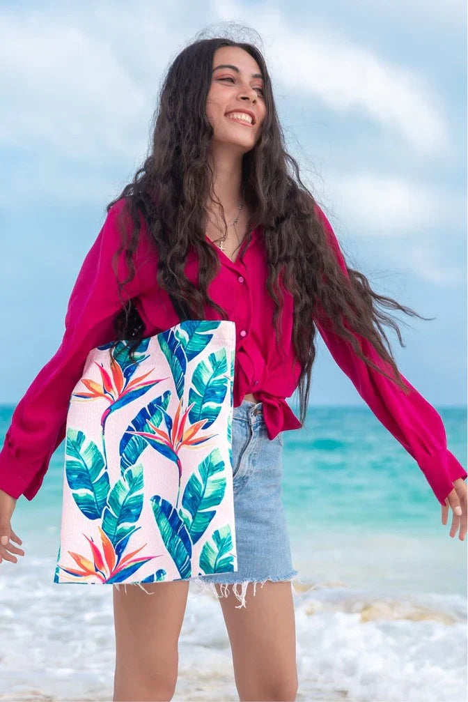 Waves Tote Bag - Pink