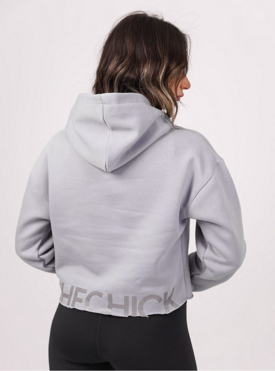 Shechick - Unfinished Purple Cropped Hoodie