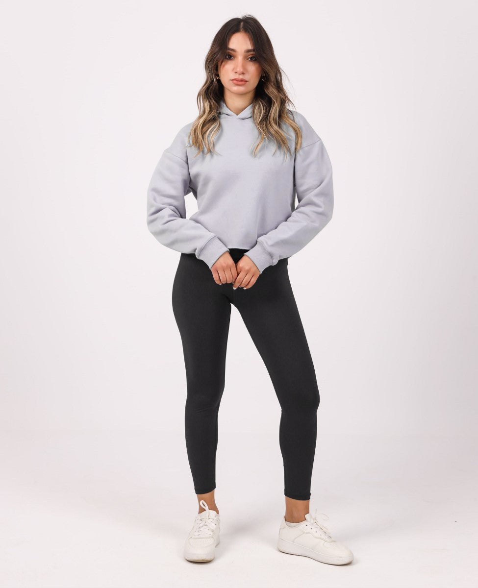 Shechick - Unfinished Purple Cropped Hoodie