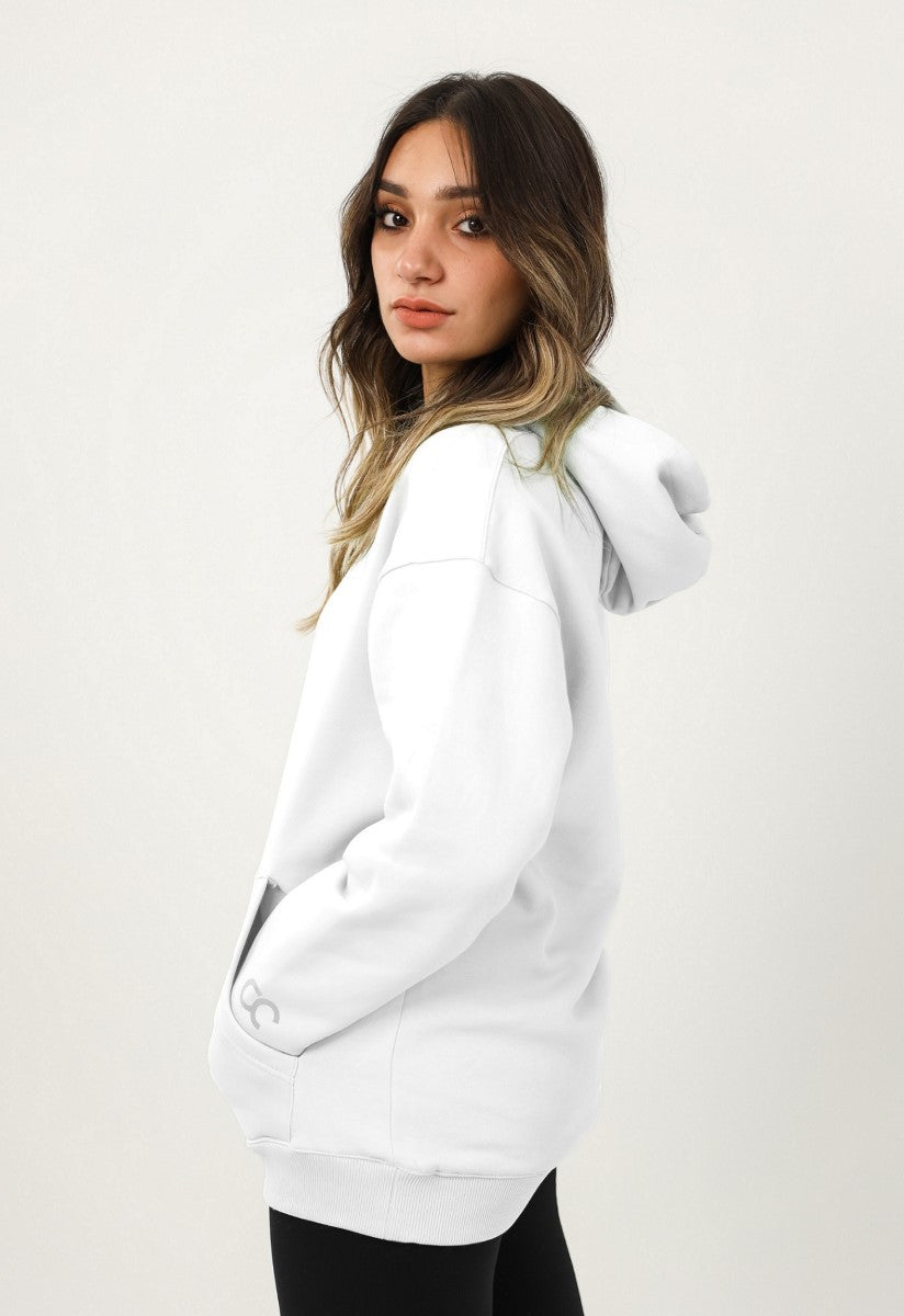 Shechick - Iconic White Over Sized Hoodie