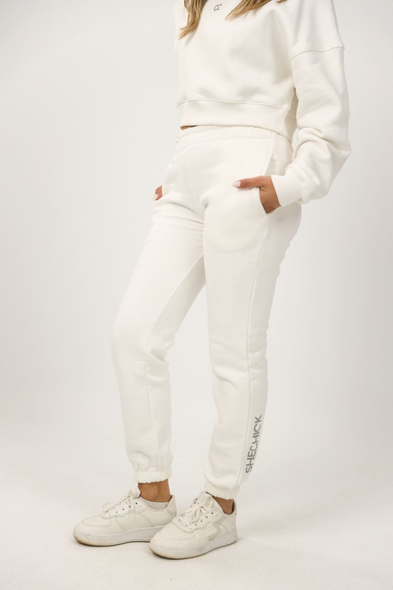 Shechick - Perfect Fit White Sweatpants