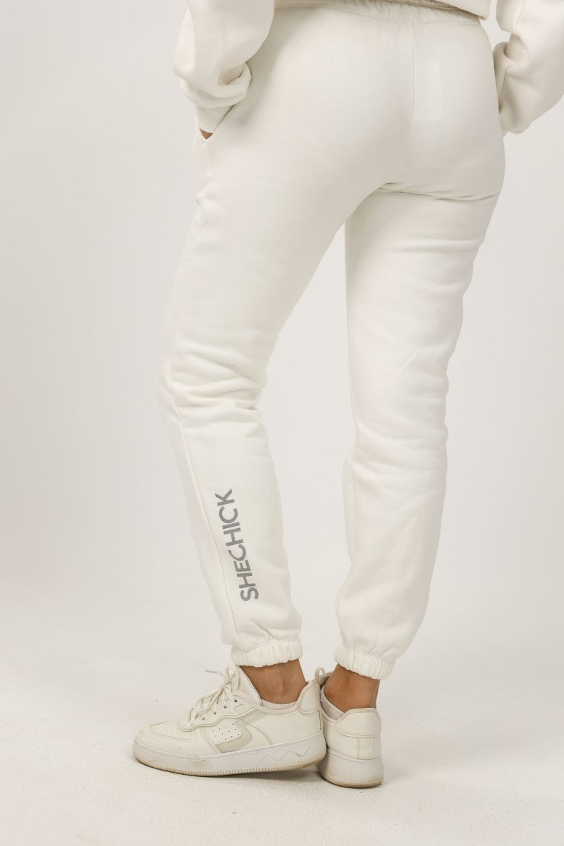 Shechick - Perfect Fit White Sweatpants