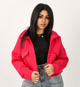 Shechick - Melton Hot Pink Crop Shirt