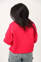 Shechick - Melton Hot Pink Crop Shirt