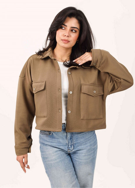 Shechick - Cardone Cafe Crop Shirt